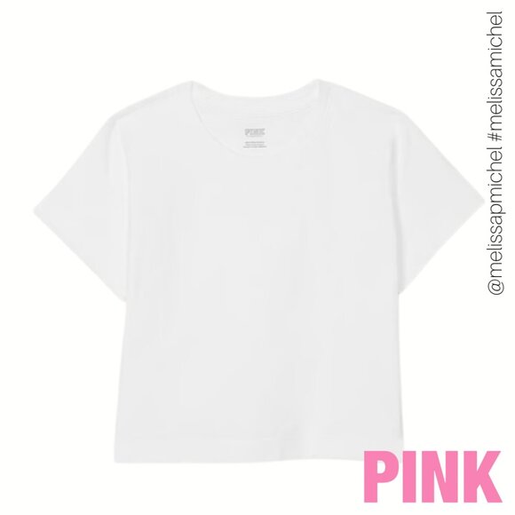 NWT PINK VS Cotton Short-Sleeve Tee - Picture 4 of 4